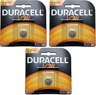 3x Duracell Photo DL CR1/3N 2L76 3V Lithium Battery Replaces Duracell DL-1/3N, 3N, Ray-O-Vac 867, 2L76, Energizer 2L76BP, 2L76-BP, CR1108, IEC CR11108, CR1-3N, DL1-3N, Comp 15, Duracell DL1/3N, NL1/3N