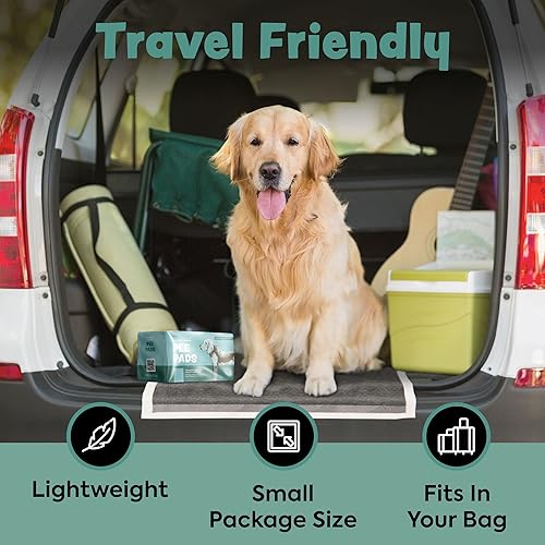 Miniatura 4 de Almohadillas desechables para entrenamiento para cachorros, 50 almohadillas de carbón activado para orinar para perros con atractivo, absorbentes de