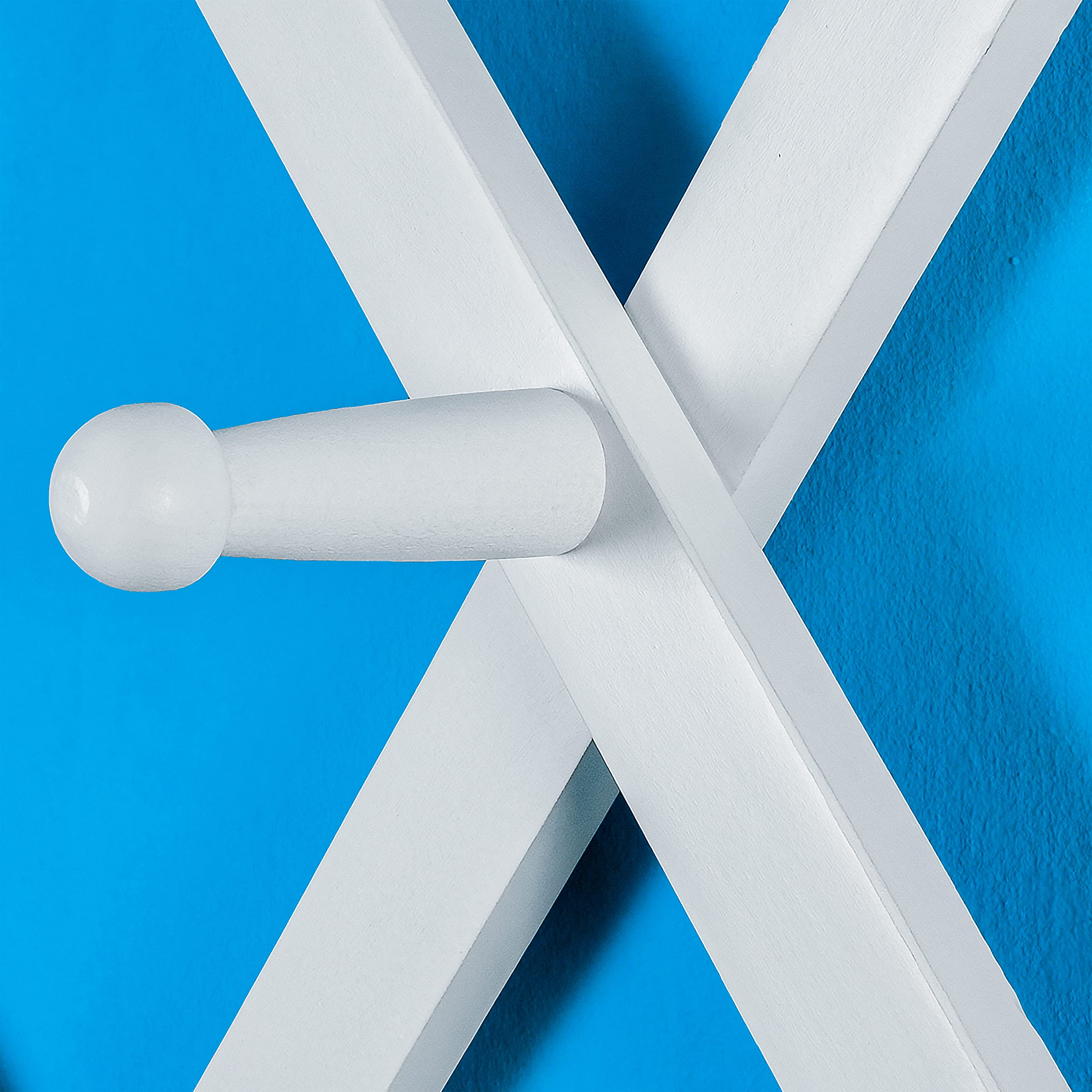 Amazon.com: SKOLOO 壁掛帽架附17 個掛鉤,實木,現代,可擴展的衣帽架壁掛,適用於外套、帽子、包包、棒球帽、白色: 居家與廚房