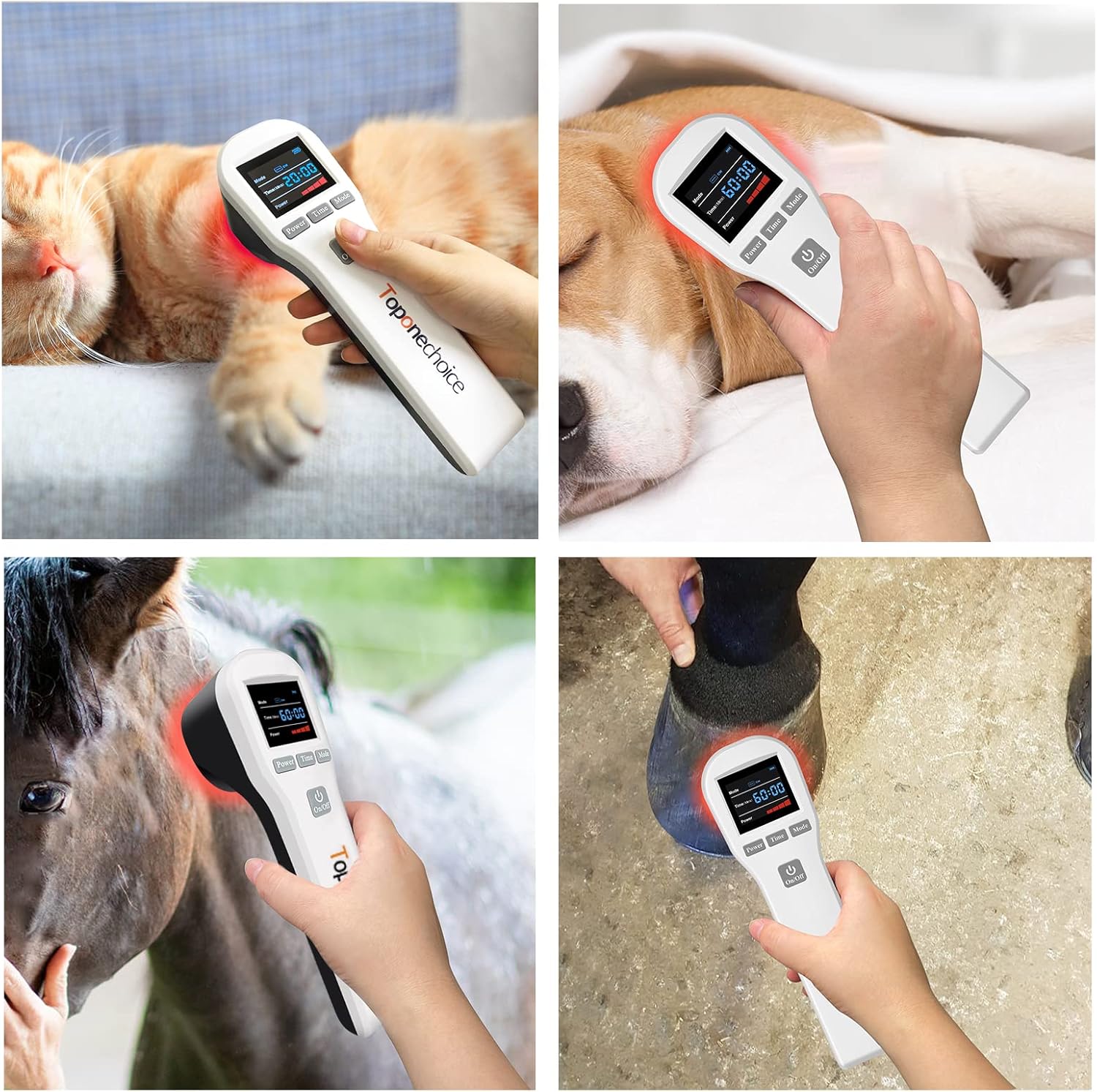 Red Light Therapy Device, 4x808nm+16x650nm, Infrared Red Light Therapy for Body Pain Relief, Knee Feet Back Leg Muscle Relax, Red Light Therapy Machine for Human Body and Pets Dogs Horses