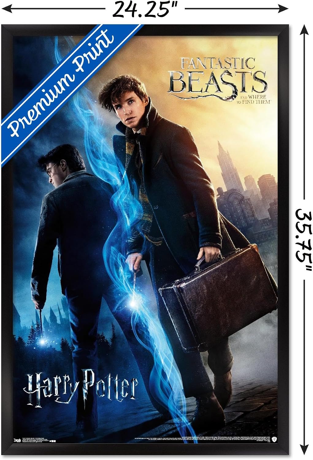 Trends International The Wizarding World: Harry Potter and Fantastic Beasts Wall Poster, 22.375" x 34", Black Framed Version image 3
