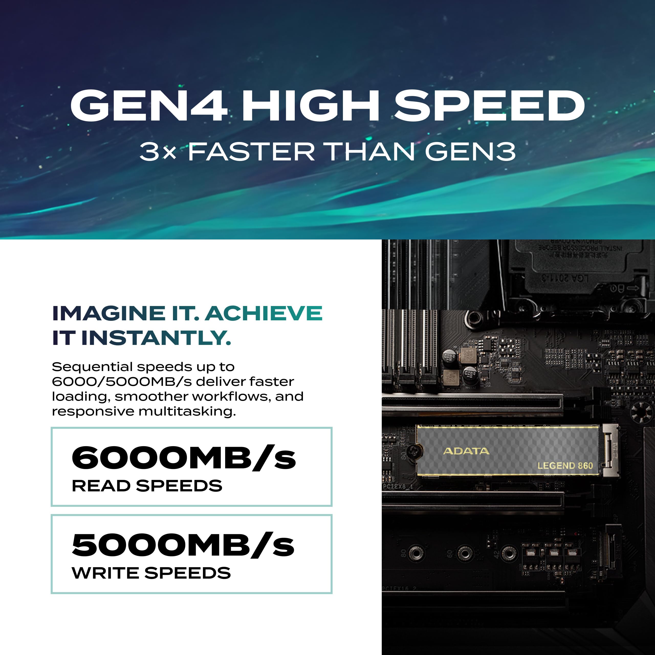 Amazon.com: ADATA Legend 860 PCIe Gen4 x4 M.2 2280-1000GB