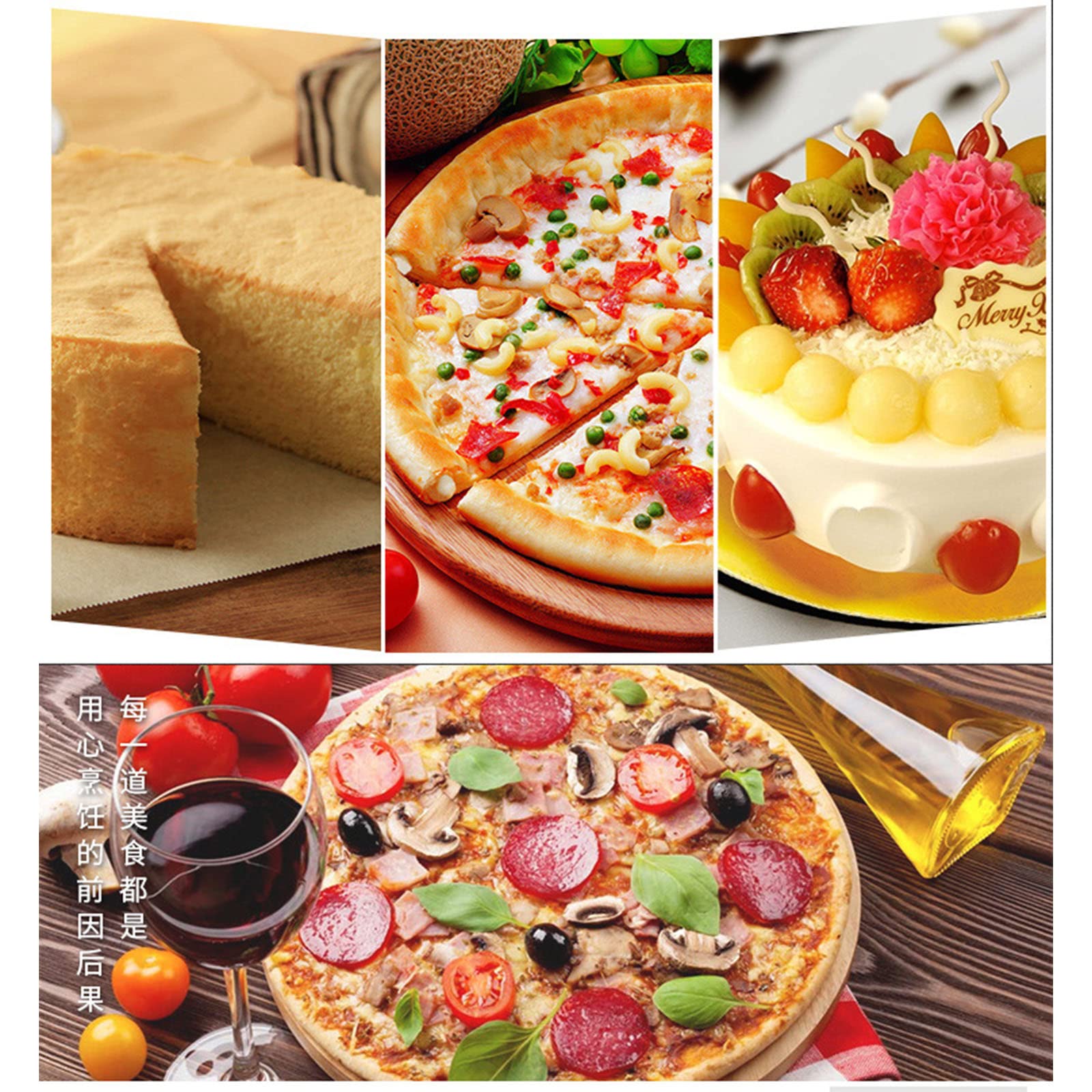 Pelle à Pizza en Acier Inoxydable 430 avec Manche en Bois, 25,4 cm, argentée, 44,1 x 25,3 cm