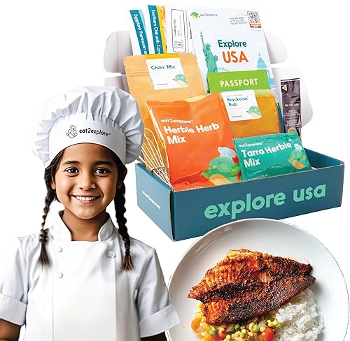 Miniatura 1 de eat2explore Juego de cocina real interactivo y educativo para niños  Incluye 3 tarjetas de recetas locales con ingredientes clave, herramientas de