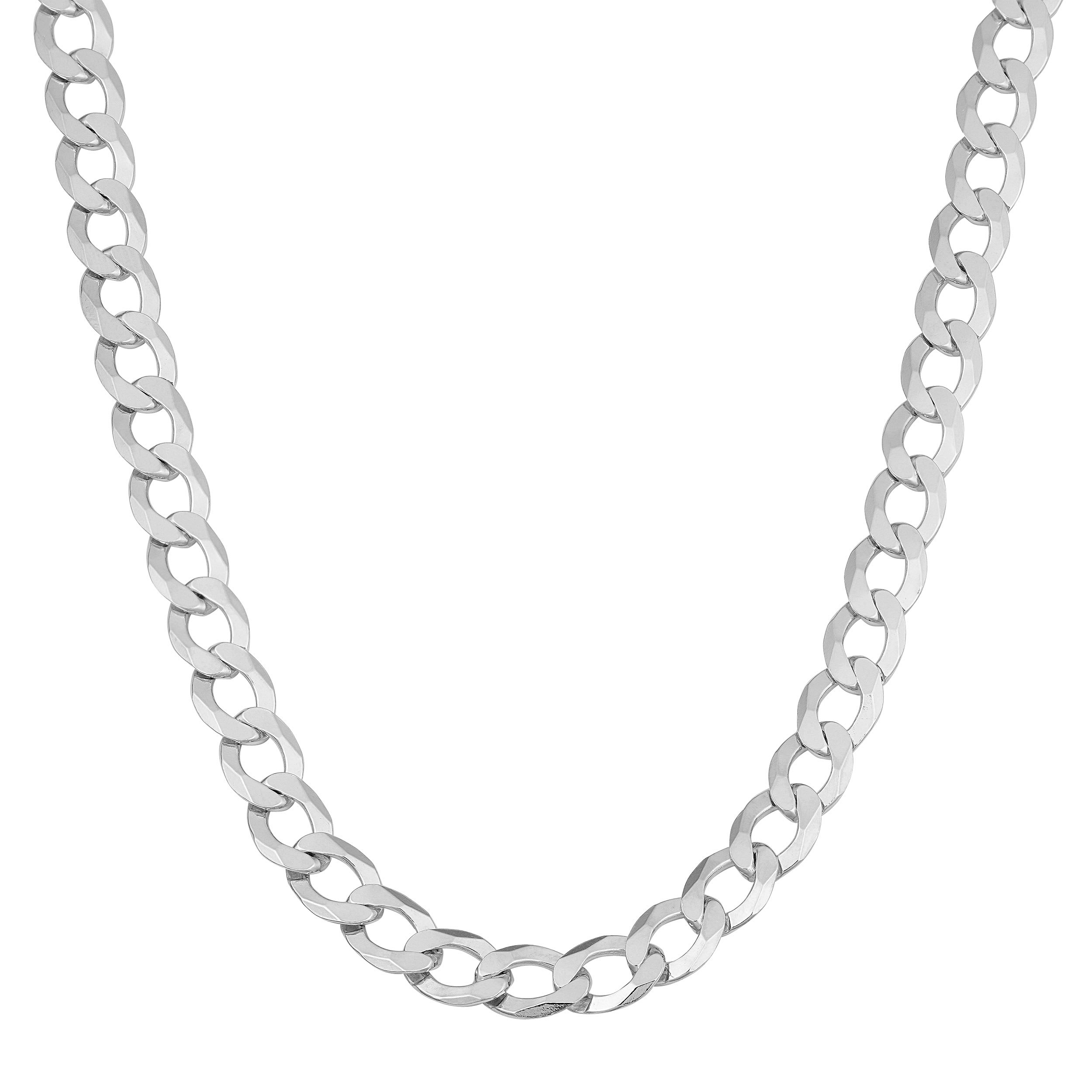 Amazon | スターリングシルバー5.4 MMフラット縁石チェーンユニ