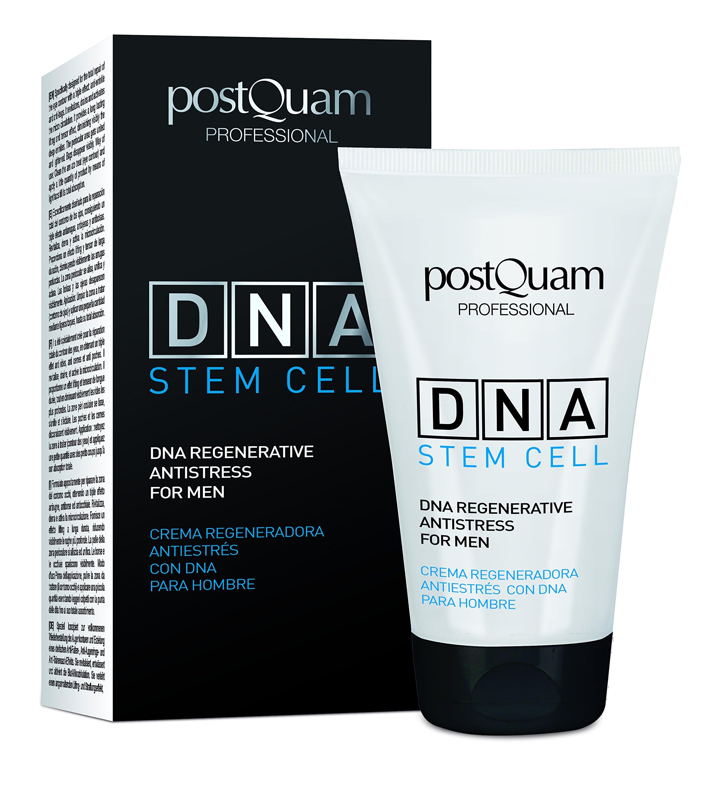 POSTQUAM ADN Men Intensive Cream – Crema Anti-​Edad Reafirmante Facial para Hombre – Reducción de Arrugas e Hidratación Intensa – 50 ml