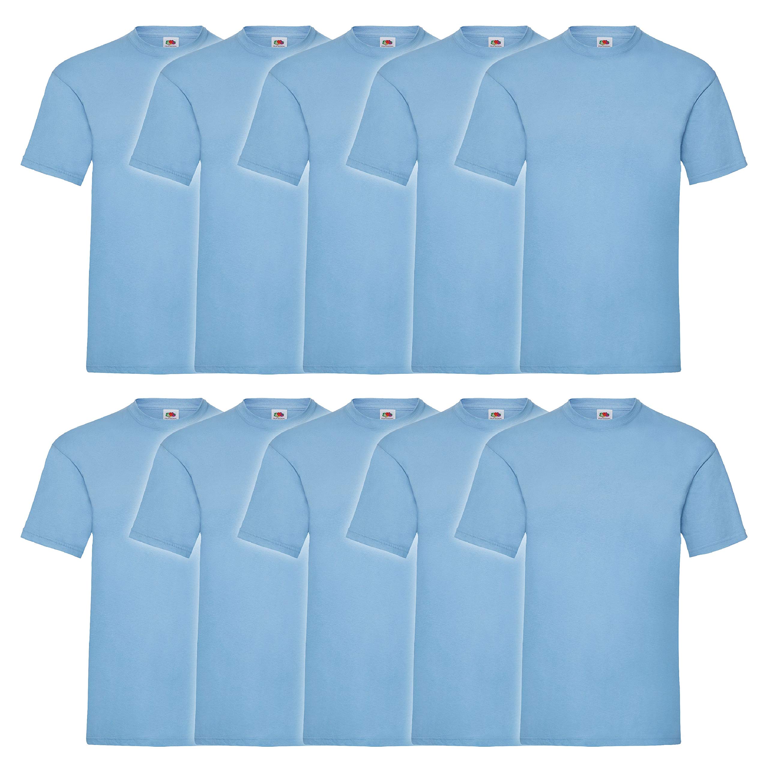Fruit of the Loom Jungen Regular Fit T-Shirt Kids 10 Pack T-shirt, Blau (Sky Blue YT), 5-6 Y (Herstellergröße: 5-6 Y)