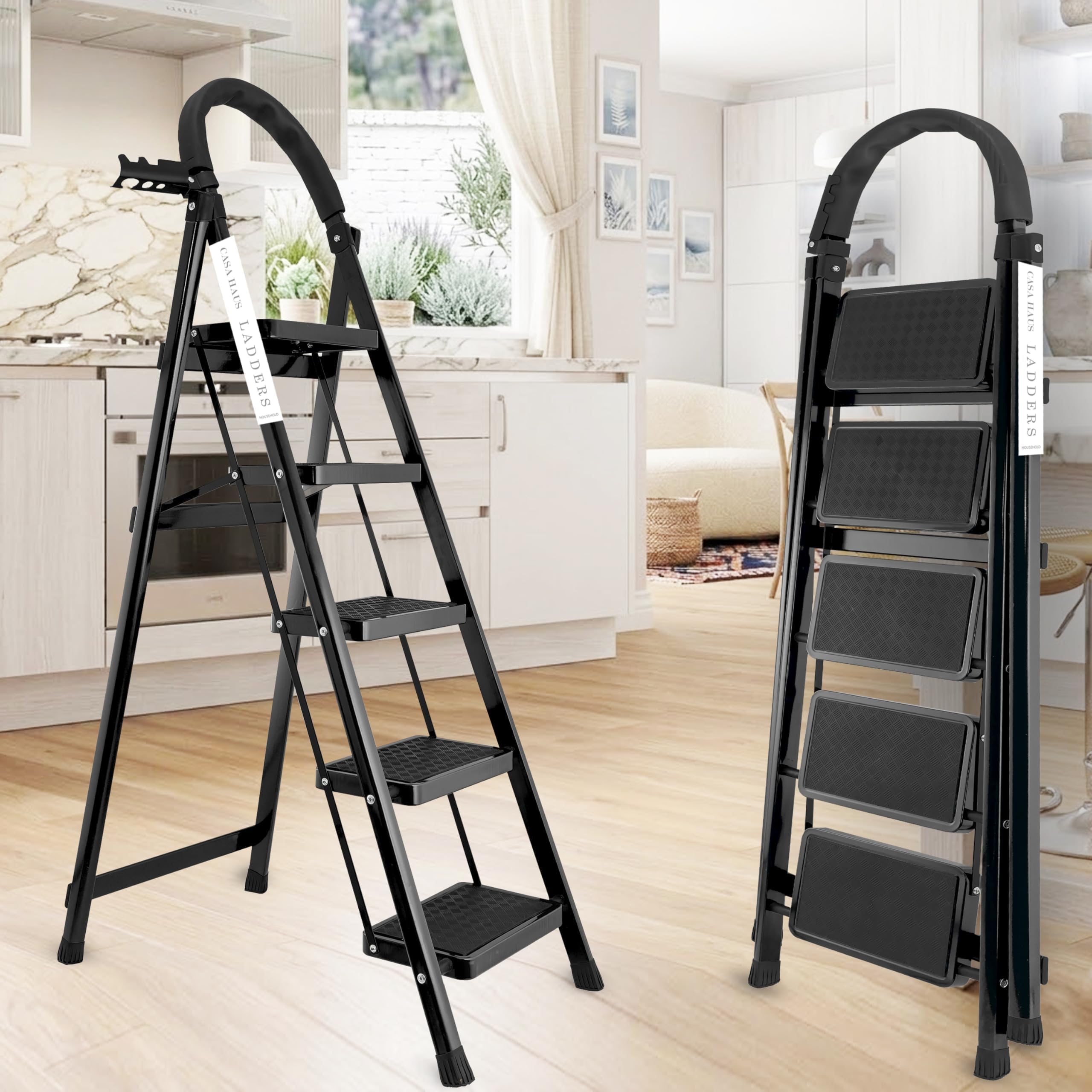 Casa Haus 6 Step Ladder - Heavy Duty & Foldable -23