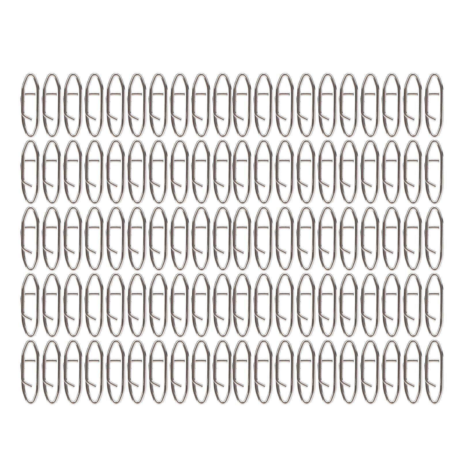 Lot De 100 Clips Pêche Acier Inoxydable – 6 Tailles (4kg à 33kg) – Anti-Rouille, Haute Ténacité – Pour Eau Douce Et Salée – Accessoires