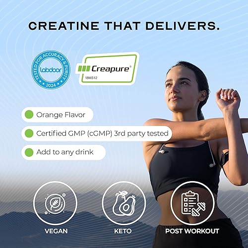 Vista 32 de Muscle Feast Creapure Creatine Monohydrate - Polvo vegano, apto para dieta cetogénica, sin gluten, suplemento de recuperación muscular y creatina