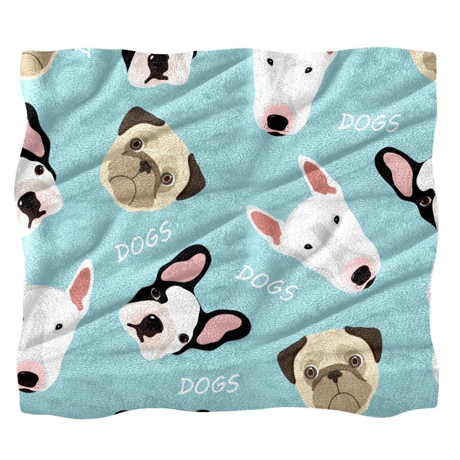Manta de forro polar para sofá, sofá o cama, manta suave y acogedora para perros lindos