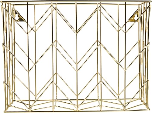 Miniatura 3 de U Brands Organizador de escritorio para archivos colgantes, alambre de metal, dorado - 894U02-06 y vaso para lápices, alambre de metal, dorado -