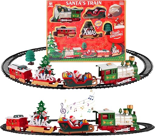 Weihnachtszug Set Mit Licht & Sound - Elektrische Eisenbahn Für Unter Den Christbaum