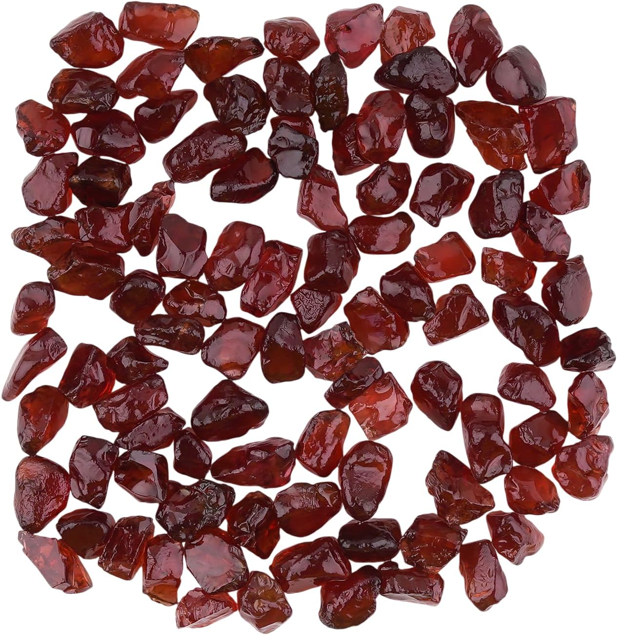 250cts Natural Raw Garnet Gemstone, Wholesale Rough Tiny Stone, DIY Crafts-Jewelry Making, Wire Wrapping, Crystal Collection, Bulk Loose Small Supplies January Birthtone, 3-6mm