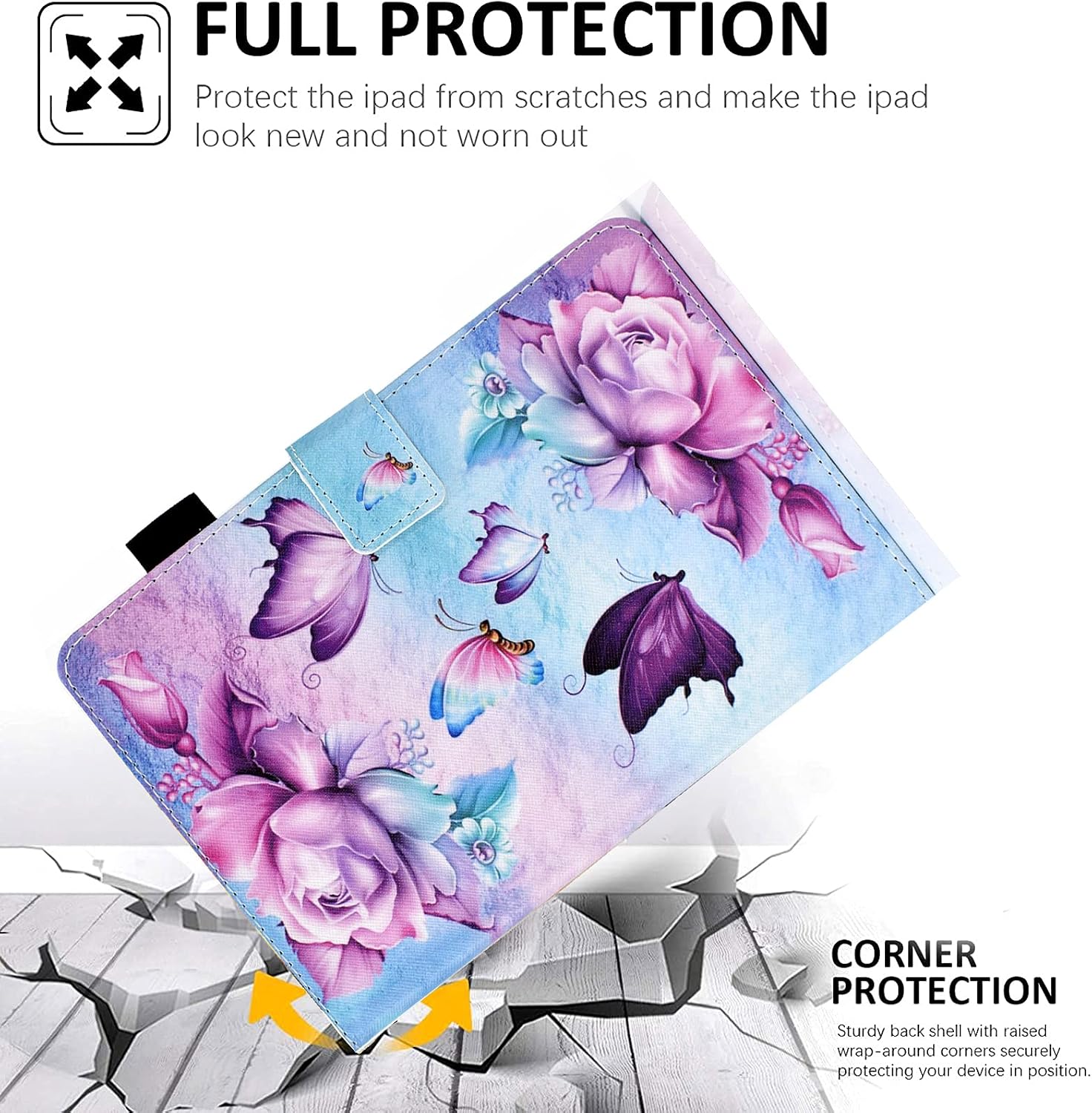 Case for Samsung Galaxy Tab A11+/ A9+ Plus 11 inch Case 2026/2024, Flowers image 3