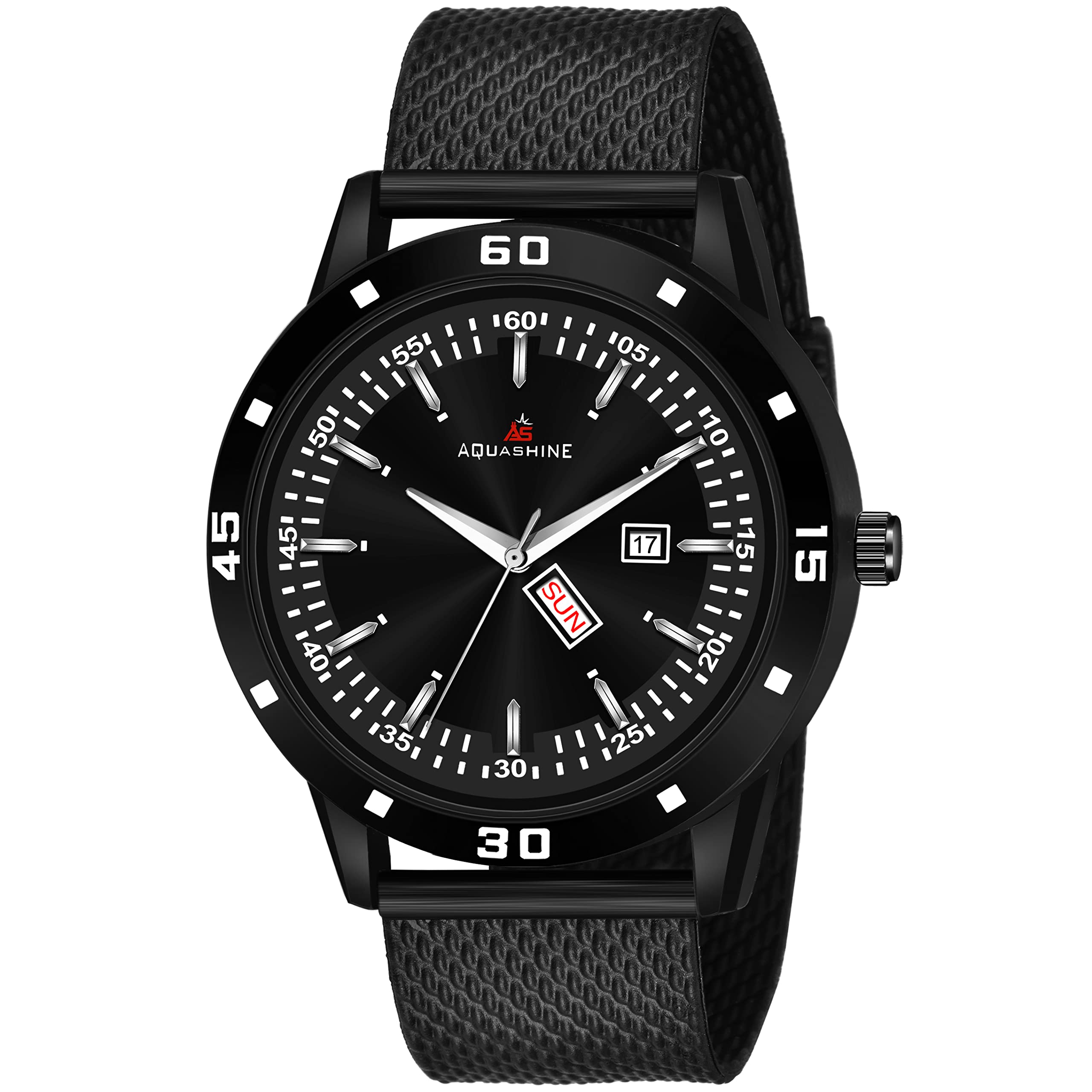 AQUASHINE AS-122 Black Silicone Day n Date Display Analog Watch for Mens (B09XVHMK66) Amazon Price History, Amazon Price Tracker