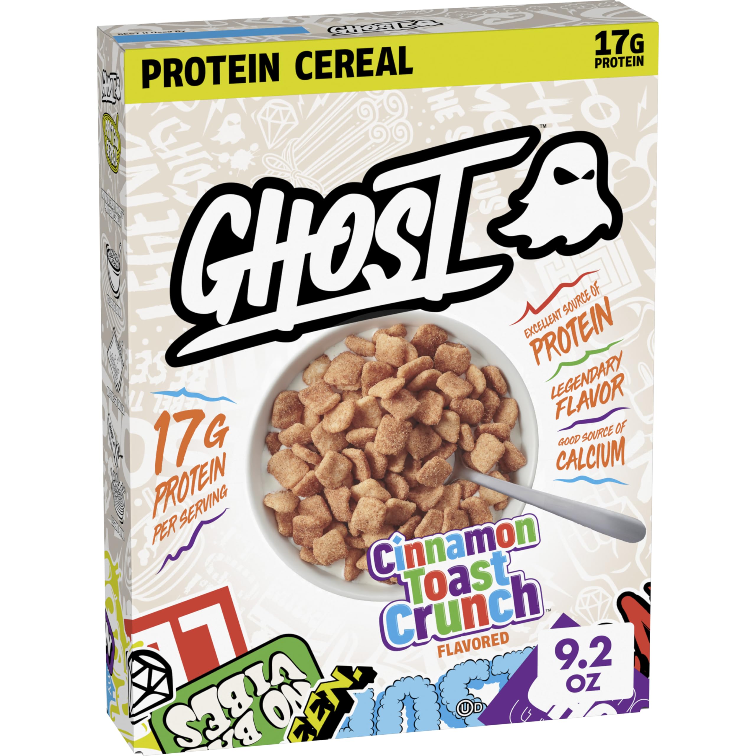 Ghost Cinnamon Toast Crunch Protein Cereal, 17g Protein, 9.2 oz Cinnamon 9.2 Ounce (Pack of 1)