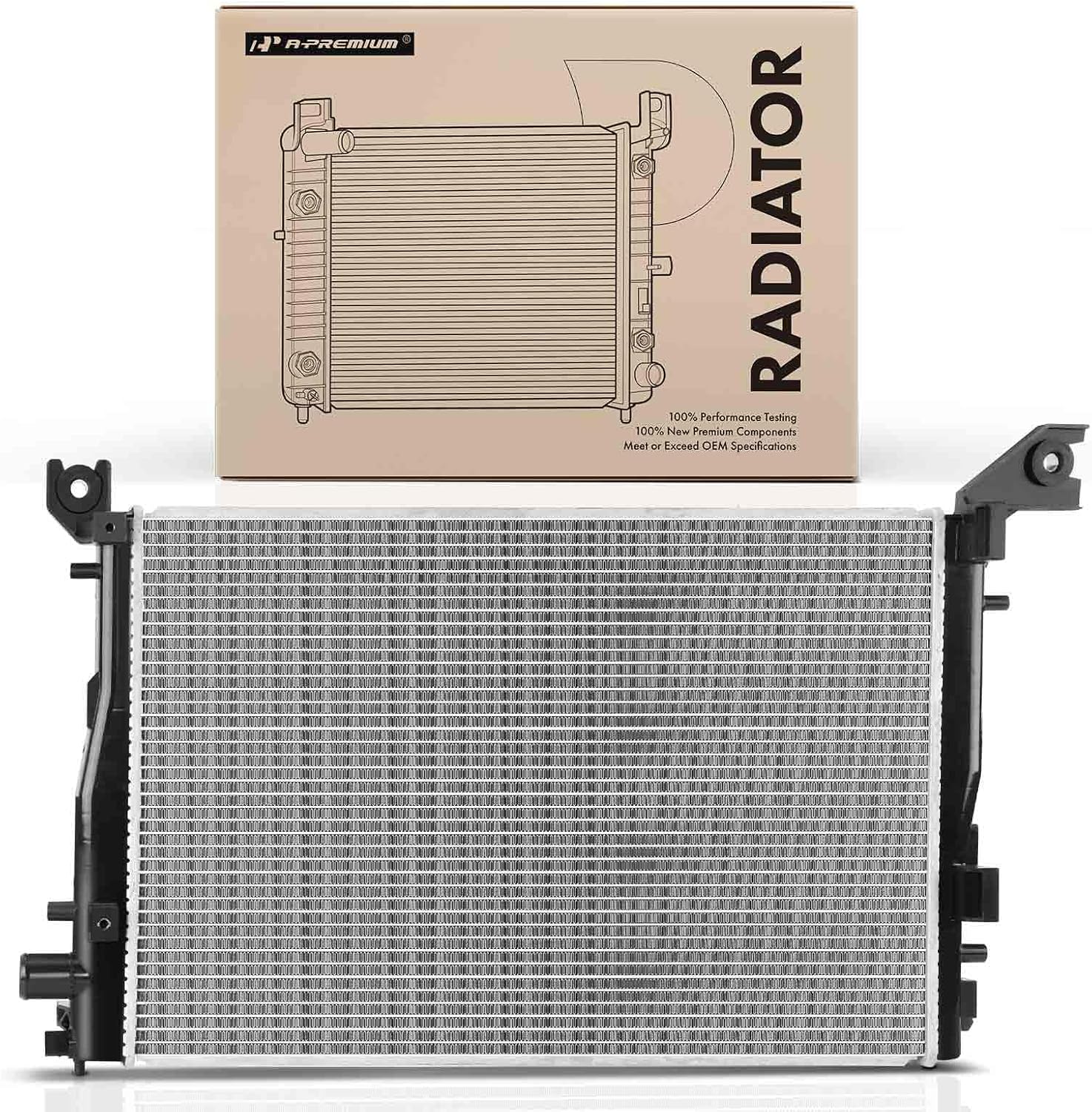 A-Premium Engine Coolant Radiator Assembly Compatible with Ram 2500 2013-2018, 3500 2013-2018, 6.7L