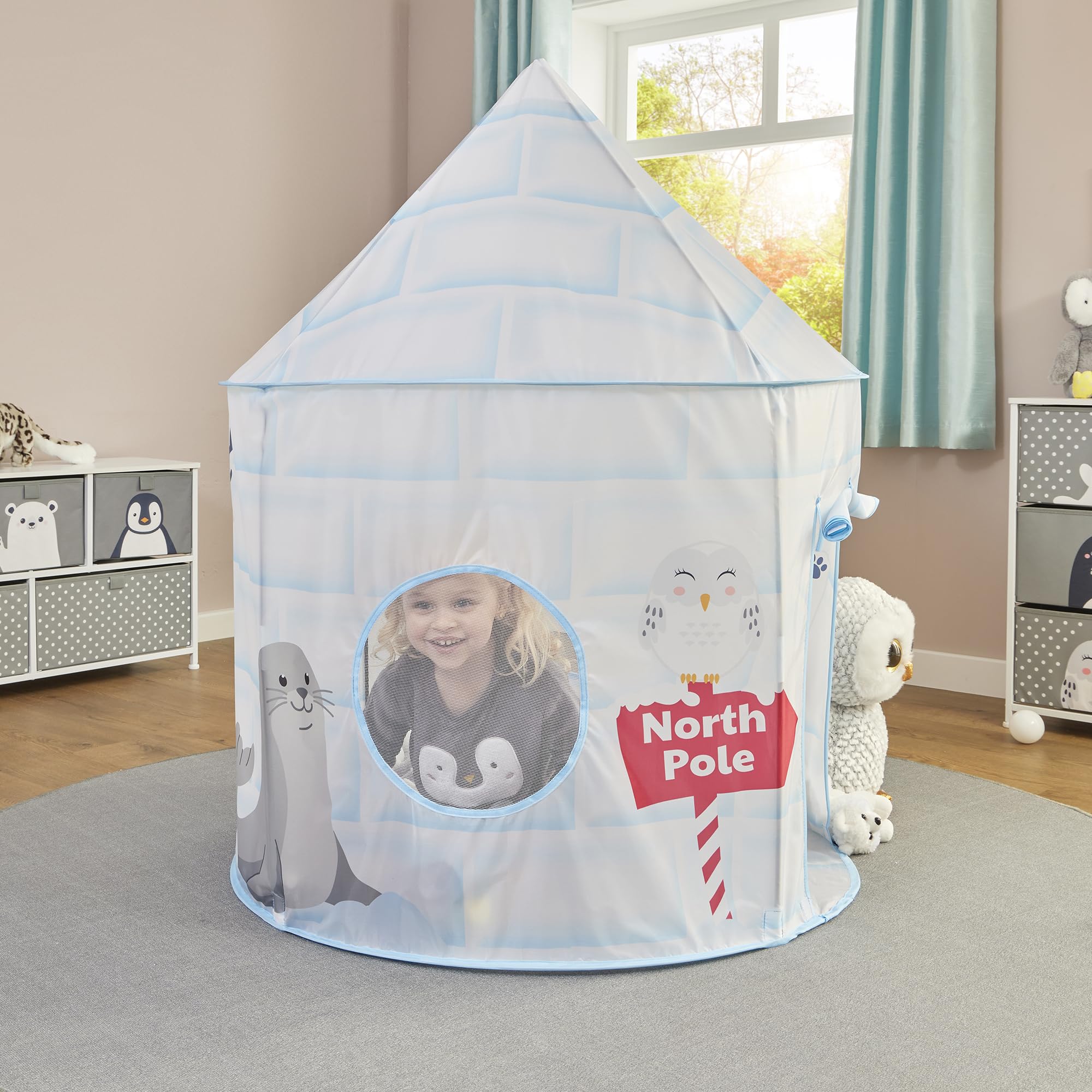 Liberty House Toys Arctic Play Tent, Blue, Dia100 x H135 cm - Image 3