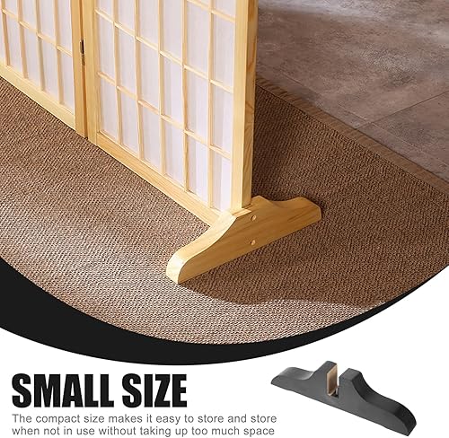 Miniatura 3 de Veemoon Base de pantalla de madera Pies de pantalla engrosados Divisor para el hogar Divisor de soporte Divisor Fuente de divisor para el hogar Base