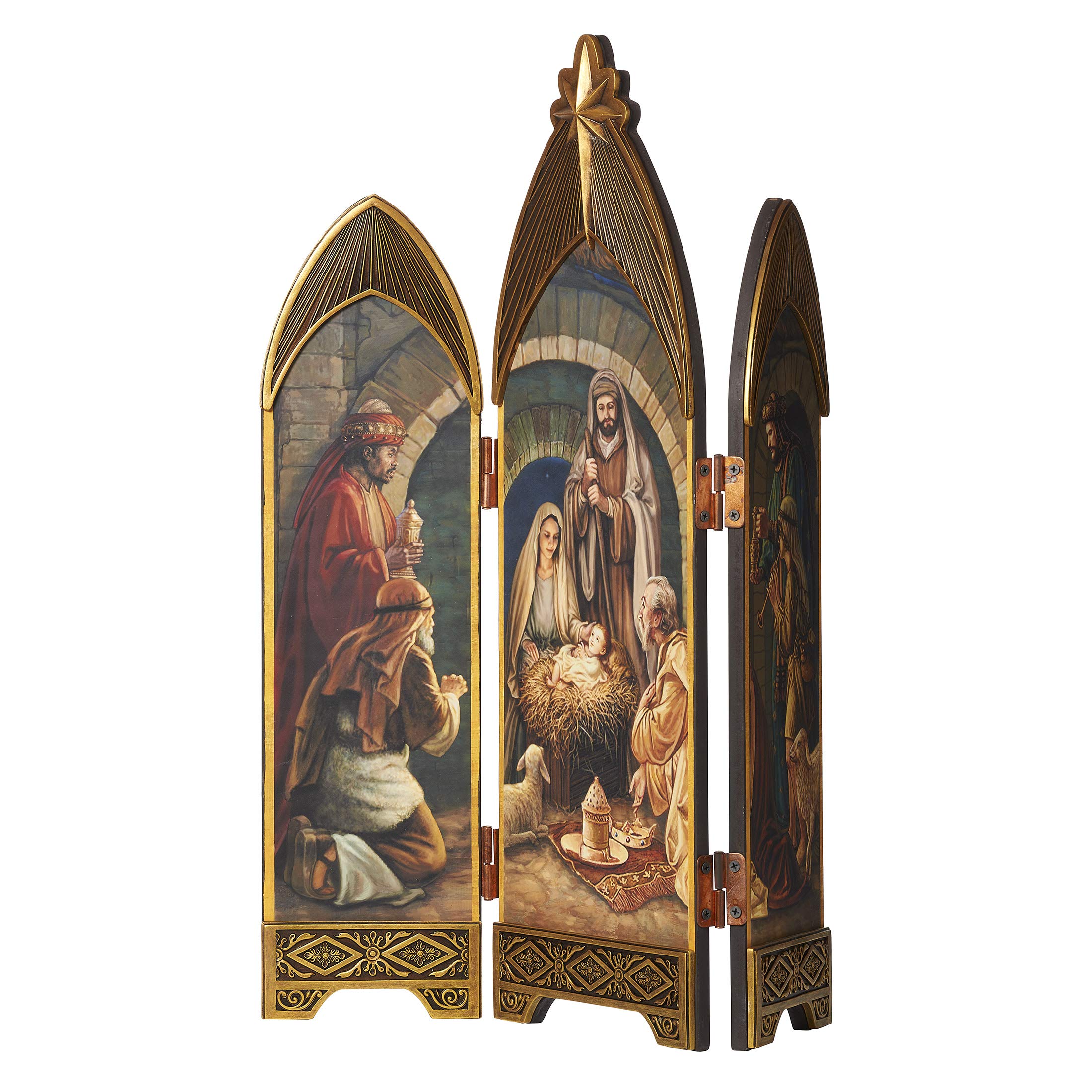 Joseph's Studio by Roman - Faux Oil Paint Nativity Triptych, Holy ...
