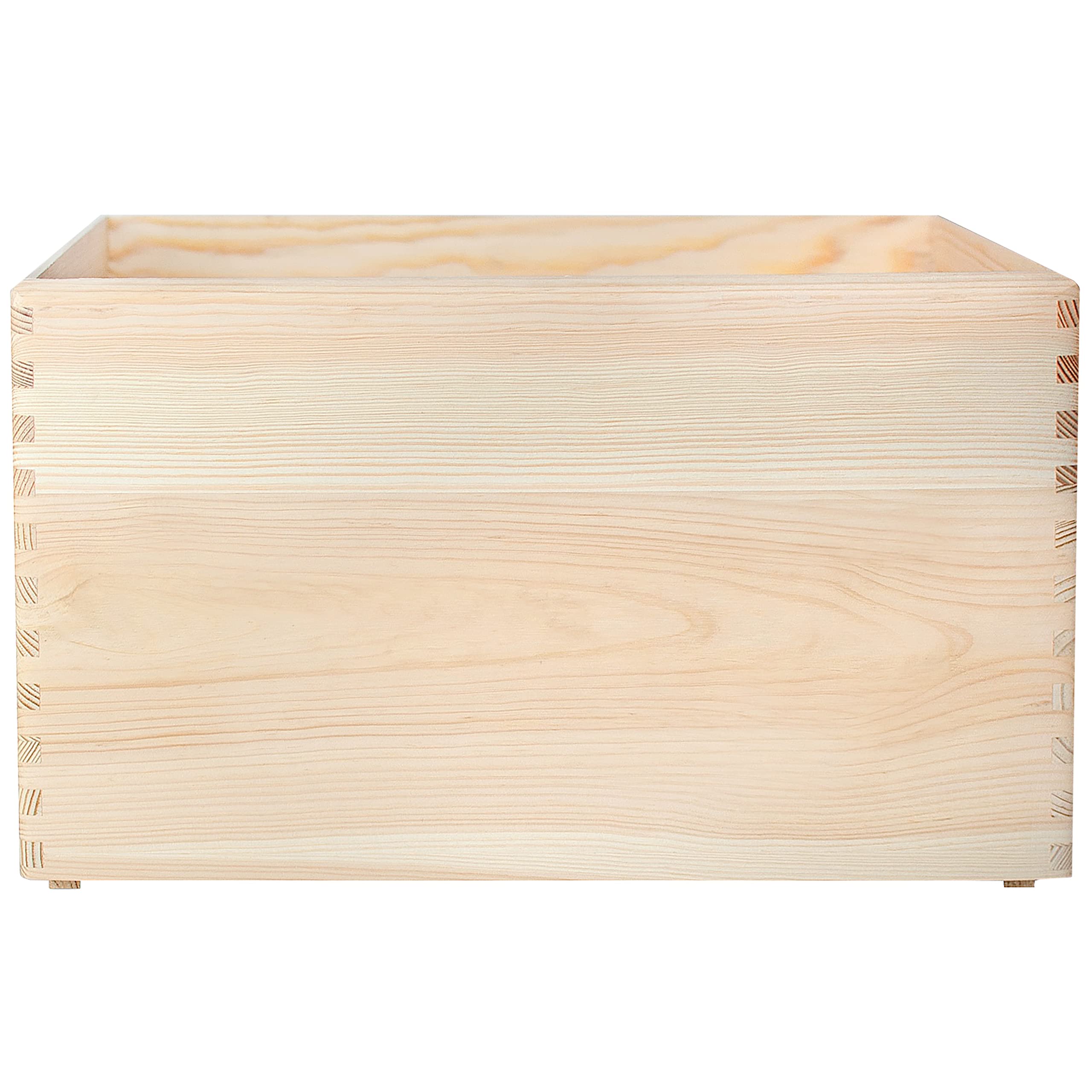 Creative DECO 4 x XXL Grande Caja Madera Decorativa Almacenaje 40x30x24cm | (+/-1cm) | Asas | Pascua Cesta Cajón Baúl Cofre Multiusos Decoupage Decorar Fruta Documentos Objetos Juguetes Herramientas