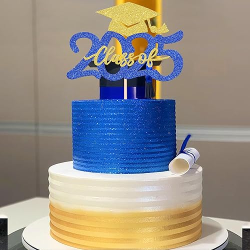 Miniatura 5 de 1 pieza de decoración para pastel de clase 2023 con purpurina, tapa de graduación 2023, decoración de pastel de felicitaciones para fiesta temática