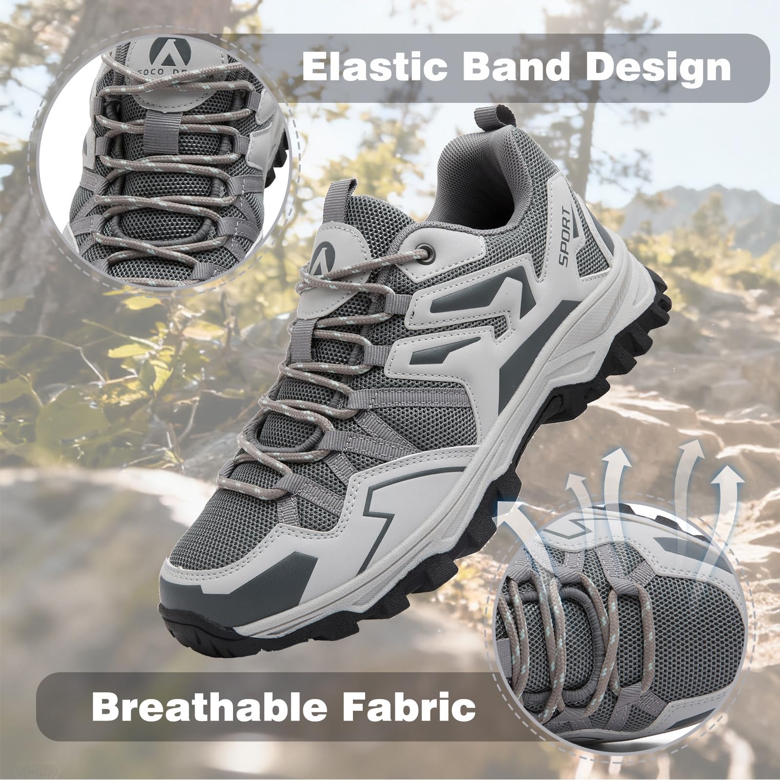 Scarpe da Trekking Uomo Scarpe da Escursionismo ArrampicataSportive Antiscivolo All'aperto Traspiranti Passeggiate Trekking Fitness Running Sneakers