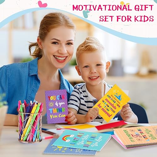 Miniatura 5 de Sabary 100 piezas de regalos de regreso a clases, blocs de notas inspiradores, juegos de bolígrafos de bola, mini cuadernos de bolsillo