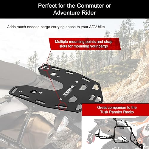 Miniatura 2 de Tusk Portaequipajes superior para portaequipajes trasero compatible con KTM 690 Enduro R 2019-2024