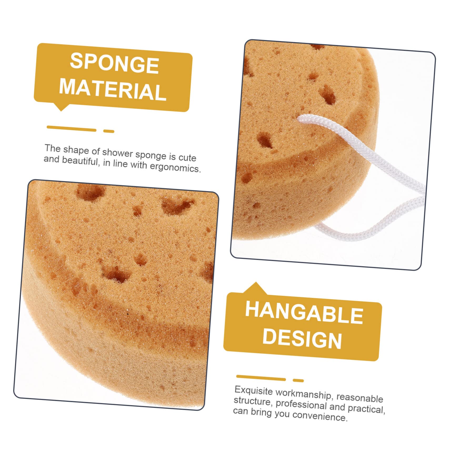 Angoily 5 Sets Körperschwamm Mit Starker Absorption Natürlicher Luffa Zum Peeling-badeschwamm Für Frauen Jungen Und Mädchen 4 Stück * 5