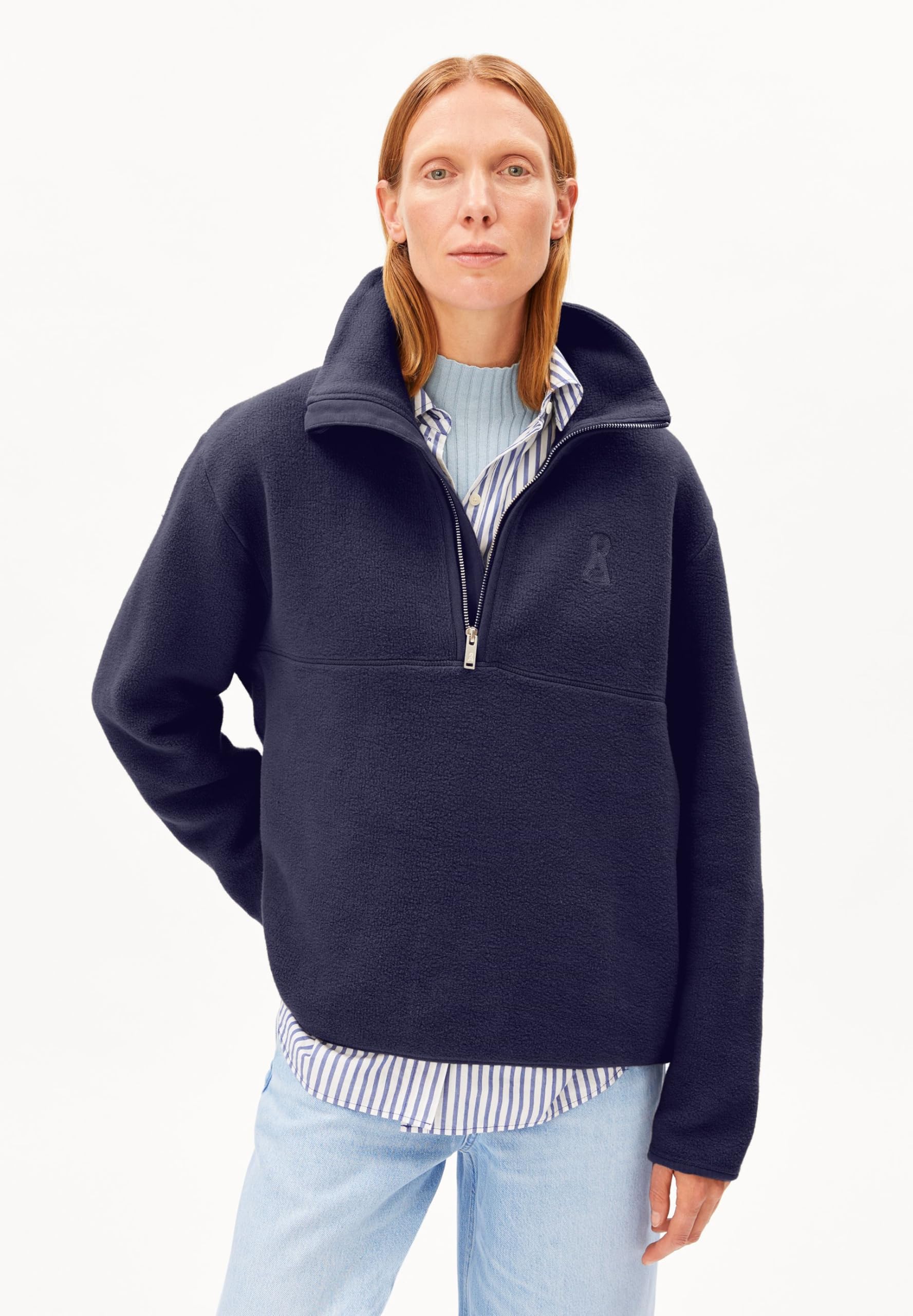 ARMEDANGELS Damen Fleece-Sweatshirt aus Bio-Baumwolle HAARLEENAA Oversized Fit