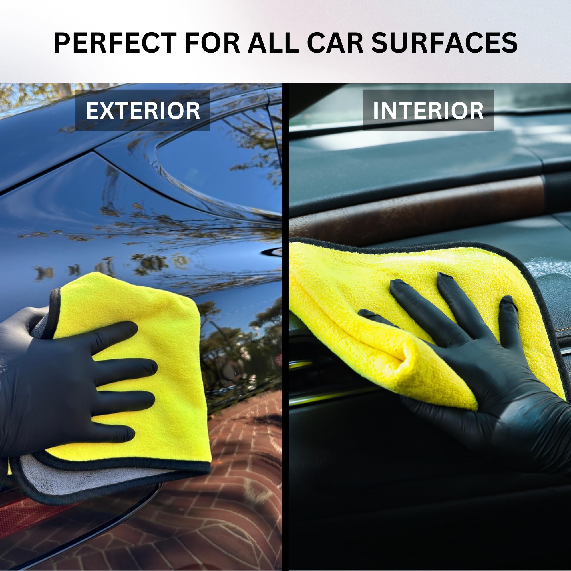 The Pro Stuff Microfiber Towels for Cars 600 GSM Super Soft Drying Towels for Cars Dual-Sided for Cleaning — view 9