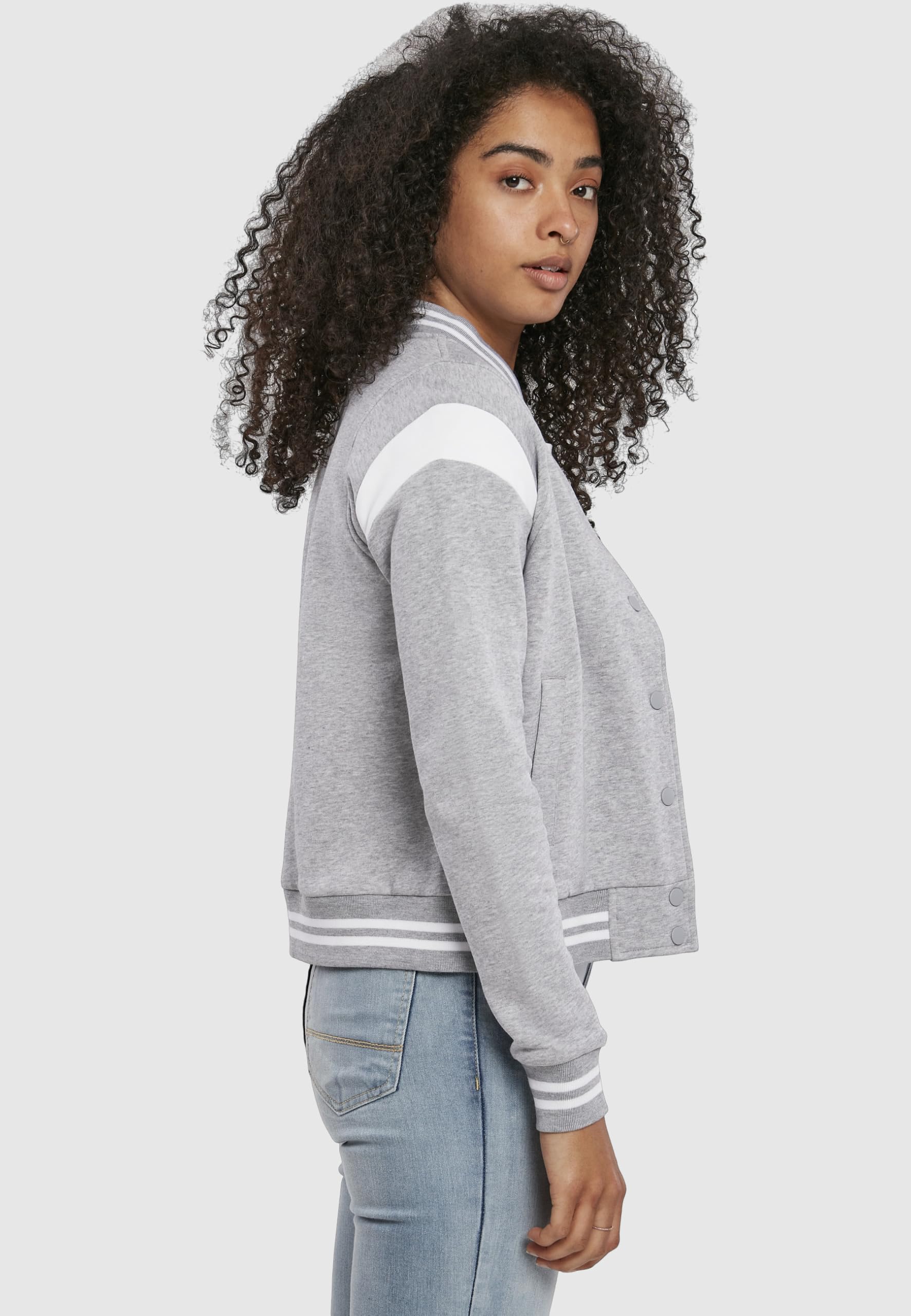 Urban Classics CazadoraTipo universitario Mujer Chaqueta Universitaria negro-blanco