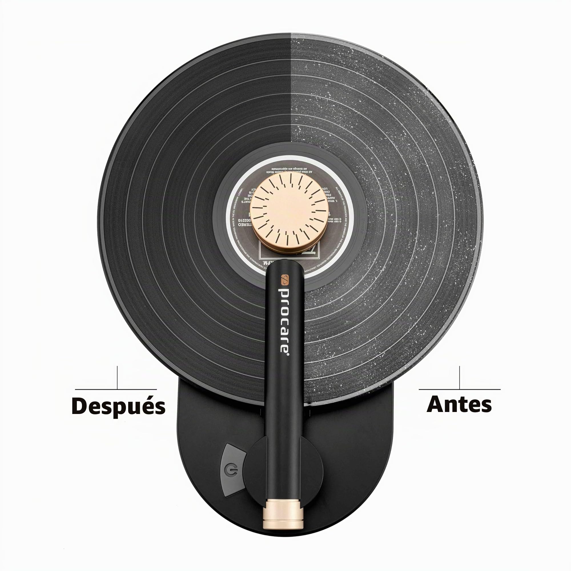 Procare Kit de Limpieza de Discos Vinyl-Xperience Pro – Incluye máquina de Limpieza de Discos, Cepillo antiestático de Fibra de Carbono, Cepillo de Registro de Terciopelo Suave, soplador de Silicona