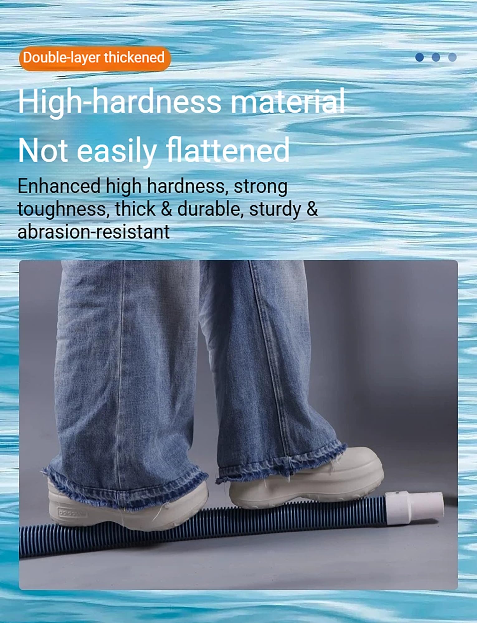 Manguera de vacío for piscina, manguito giratorio sin dobleces(1.5insh,20m/66ft)