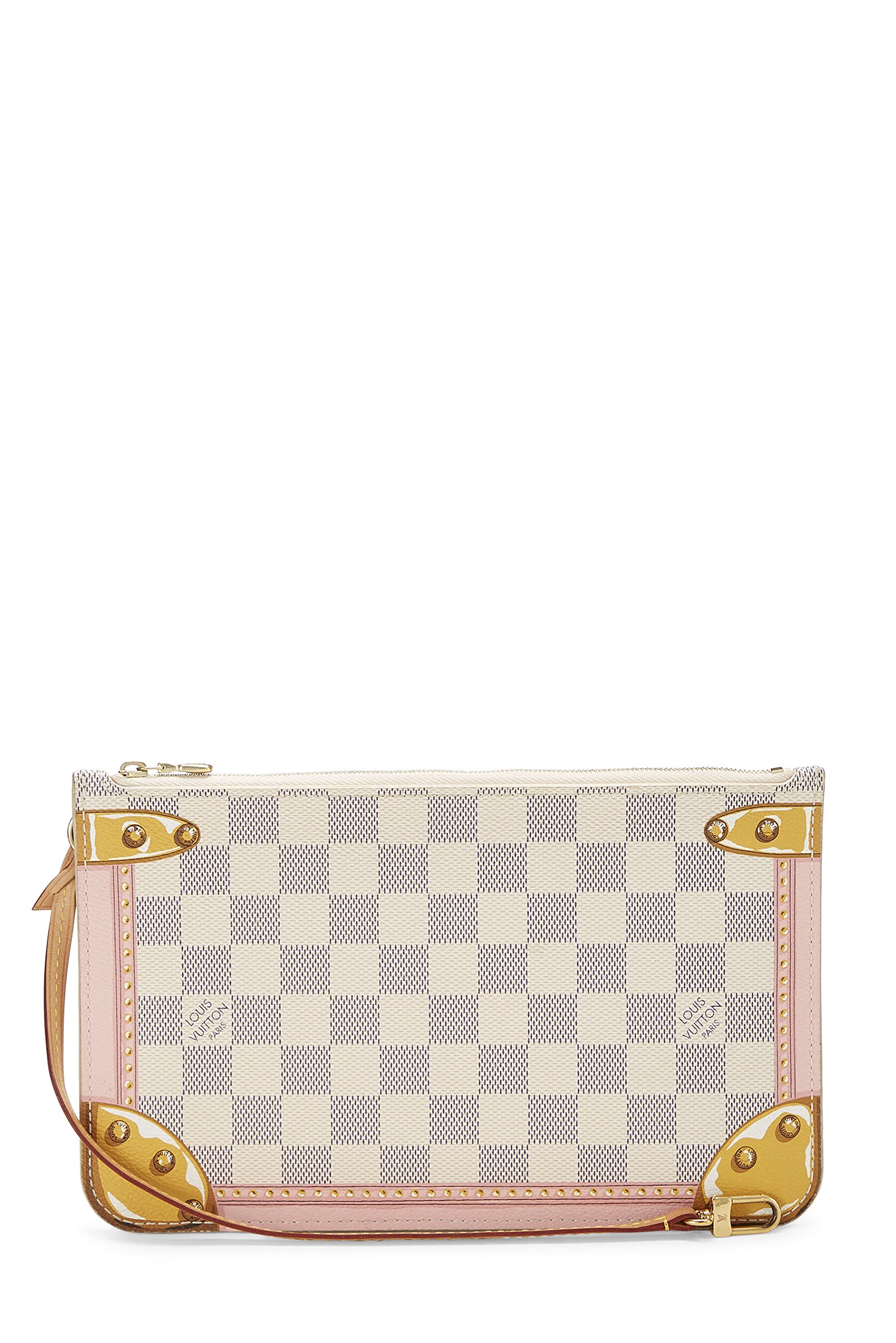 Pre Loved Damier Azur Trunk Neverfull Pouch Mm Nm White - Main Image