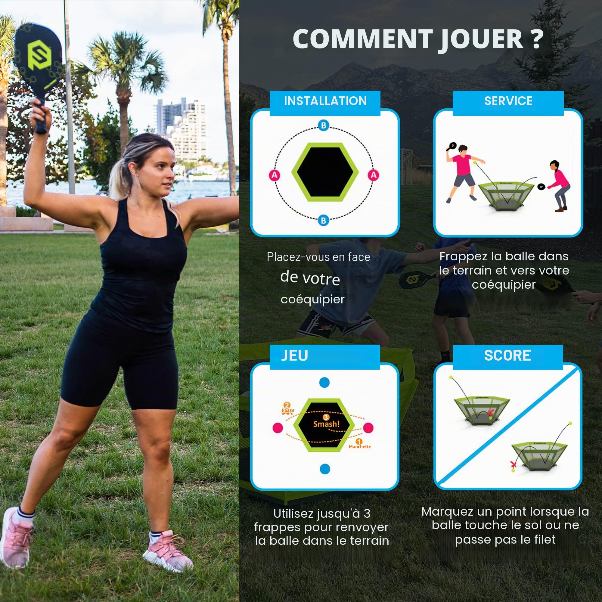 PaddleSmash - Jeux de plein air, de jardin et de plage pour les adultes et la famille, parfait pour le jardin, la plage ou lors d’un pique-nique.