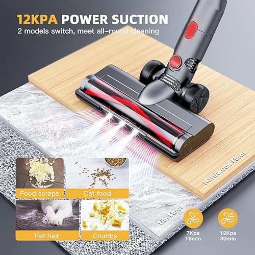 Miniatura 3 de Aspiradora inalámbrica, aspiradoras para el hogar con súper succión, aspiradora ligera con 35 minutos de funcionamiento, aspiradora inalámbrica