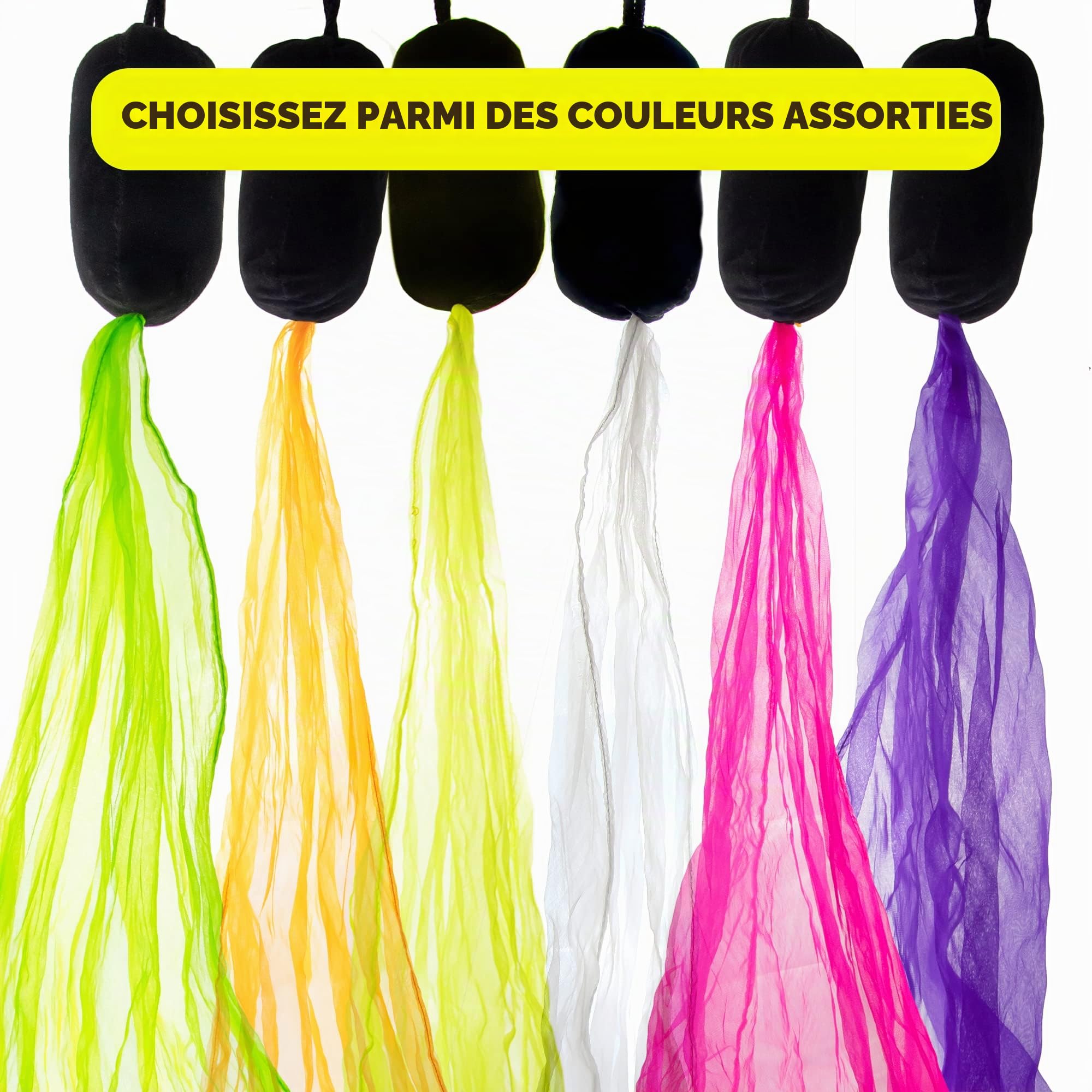 Juggle Dream Set di Scarf Bolas Flag Poi - Pratique de Jonglage - Soft-Pois - Spiral Pois Kit (Rose)