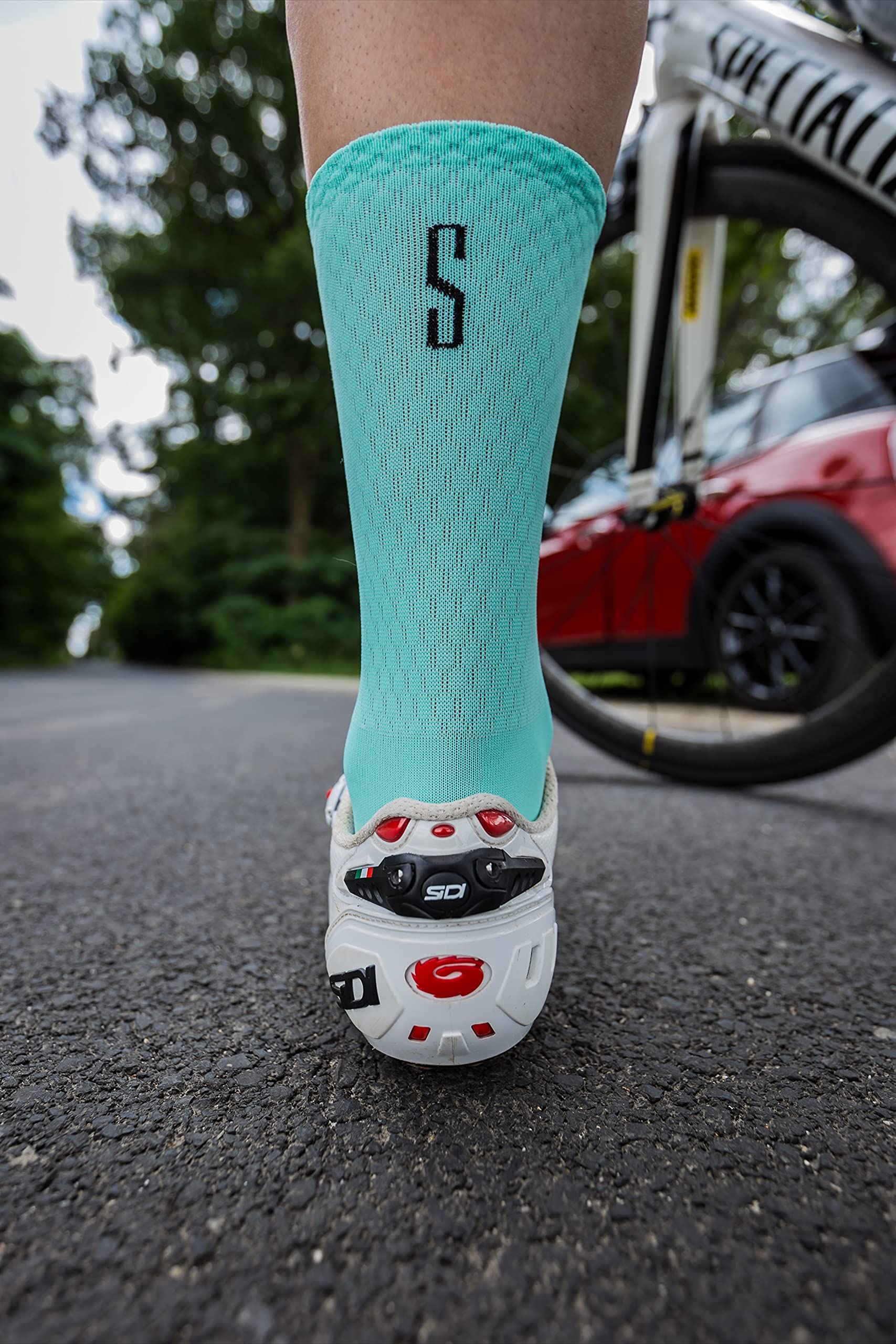 SUPPORT calzini da ciclismo da uomo tecnologia traspirante antiscivolo accessori monocolore