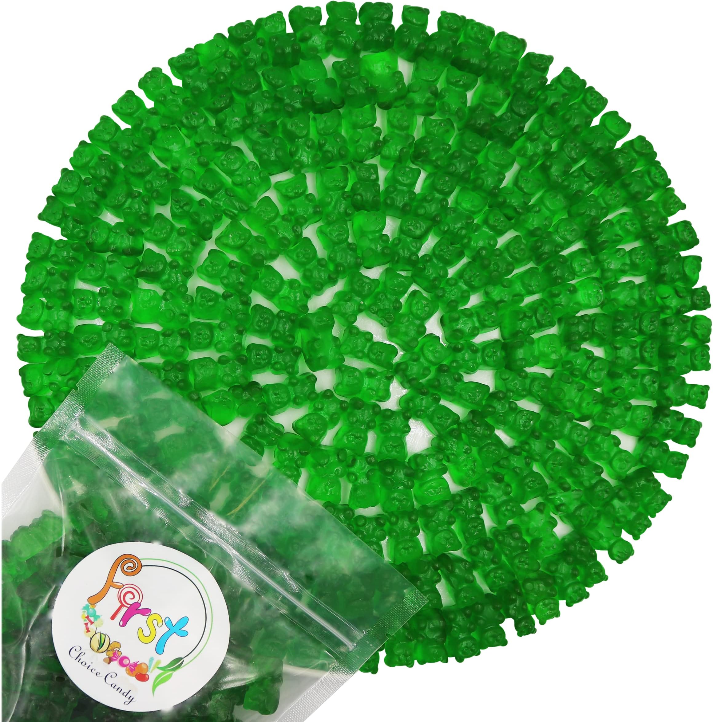 FirstChoiceCandy Gummy Bears (Green Apple, 1 Pound (Pack of 1))