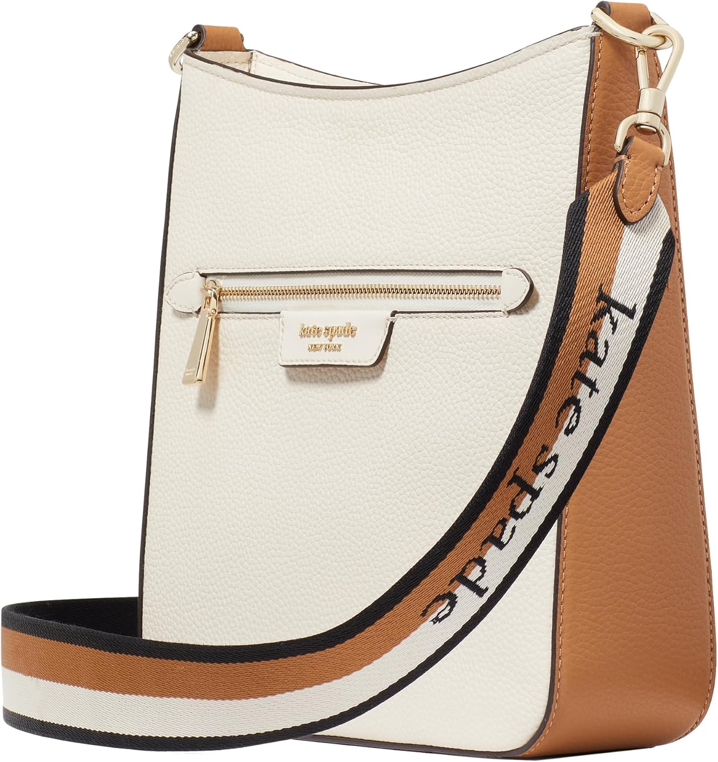 kate spade new york womens Hudson Pebbled Leather Large Messenger Crossbody - Image 3