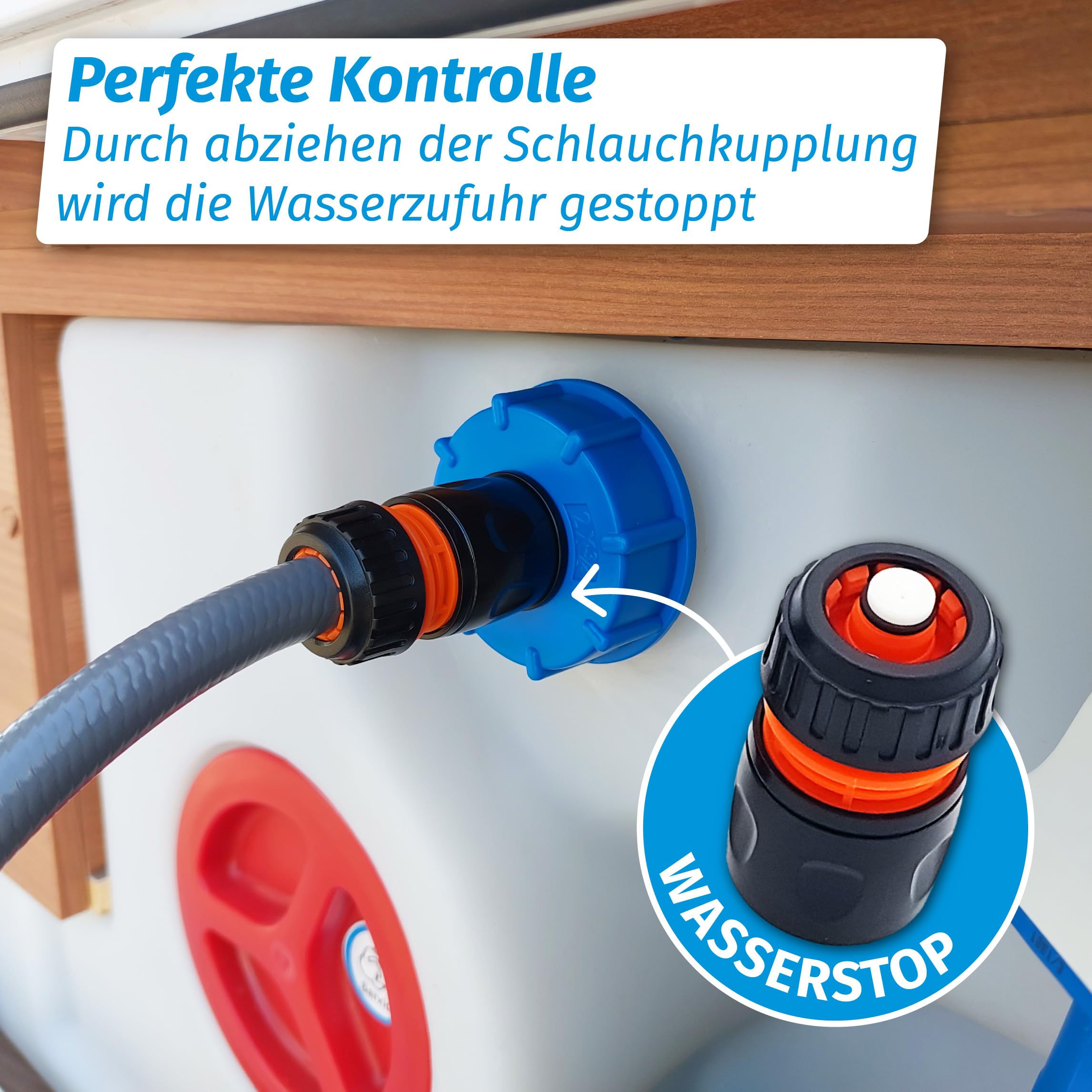 Adattatore Di Rifornimento MaJoCompTec WATERTWIN Per Camper - Compatibile Con Serbatoi IG50 Filettatura Grossa, Set Base - Foto 12