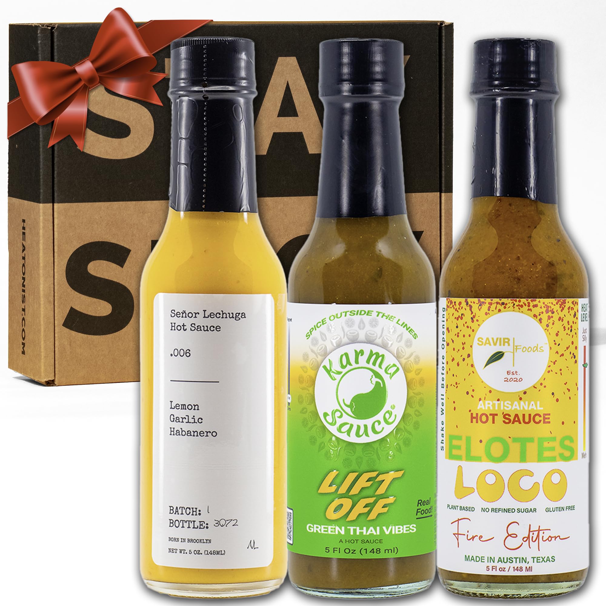 - Hot Sauce Challenge Set - Season 26 Warmup - Hot Sauces Gift Sets - Hot Sauce Variety Pack - Unique Small Batch Sampler Gift Set - 5 fl oz Bottles (3-Pack)
