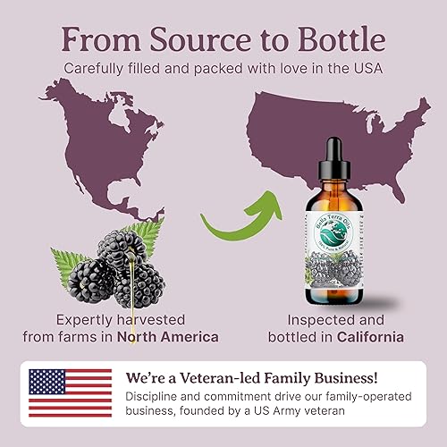 Miniatura 6 de Bella Terra Oils Aceite de semilla de frambuesa negra  1 galón, piel radiante rica en antioxidantes, ligero y de rápida absorción