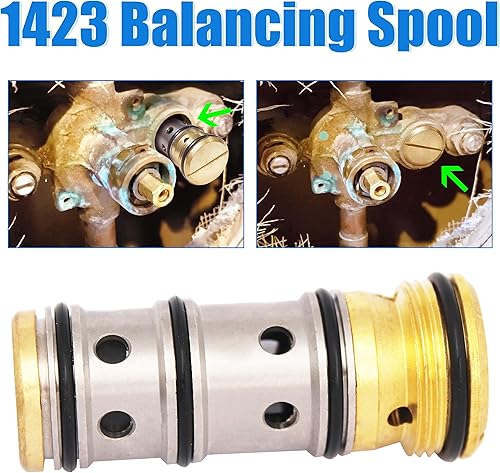 Miniatura 4 de Carrete de equilibrio 1423, compatible con grifos Moen para ducha y ducha solo reemplazan a 132343