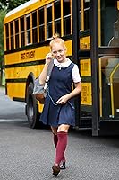 Vista 5 de Las niñas Cuello Peter Pan de manga corta blusa (Amarillo)