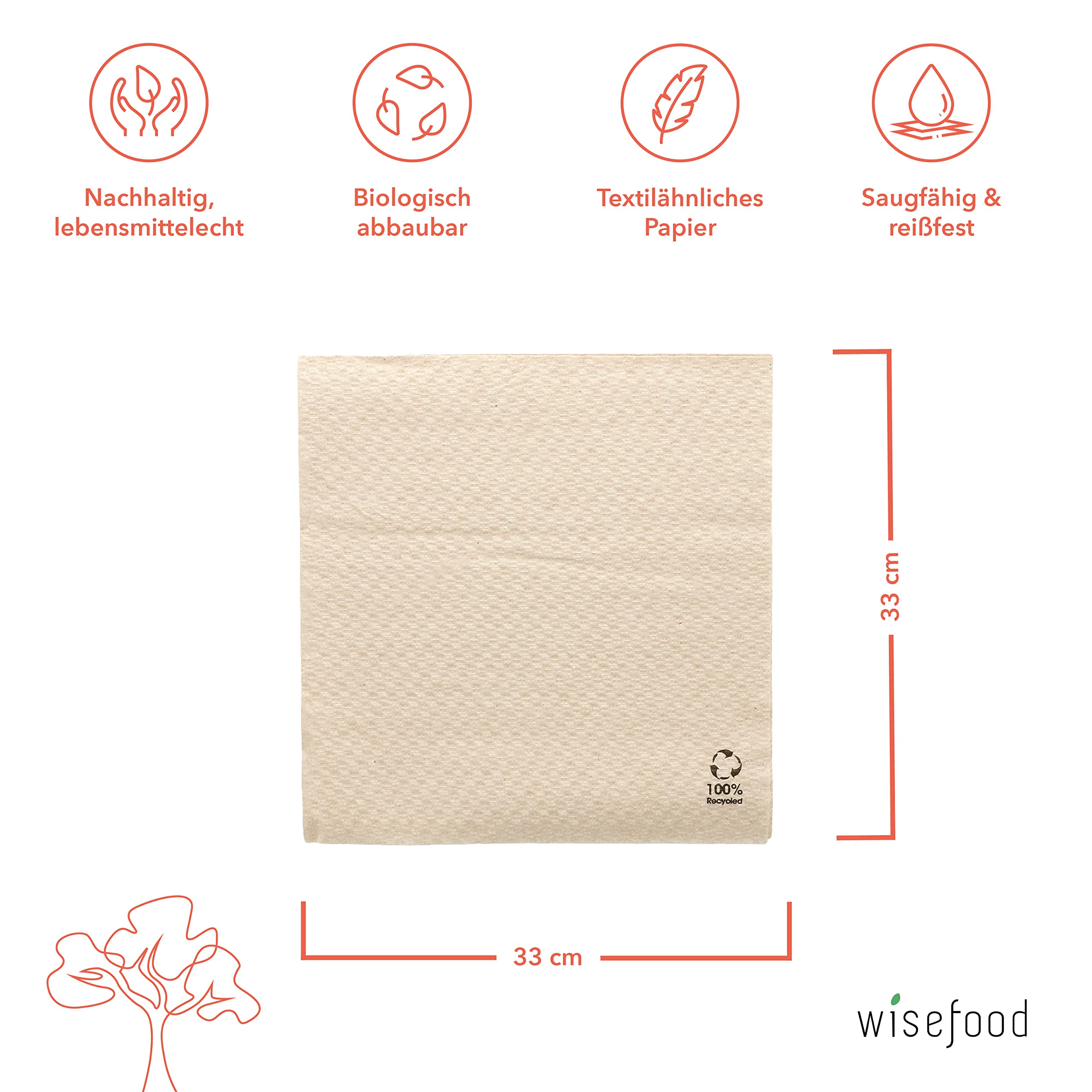 sourcing map Tovaglioli da cocktail, confezione da 100 tovaglioli usa e getta quadrati a 2 veli, 33 x 33 cm, per cene, matrimoni, bar, feste di compleanno