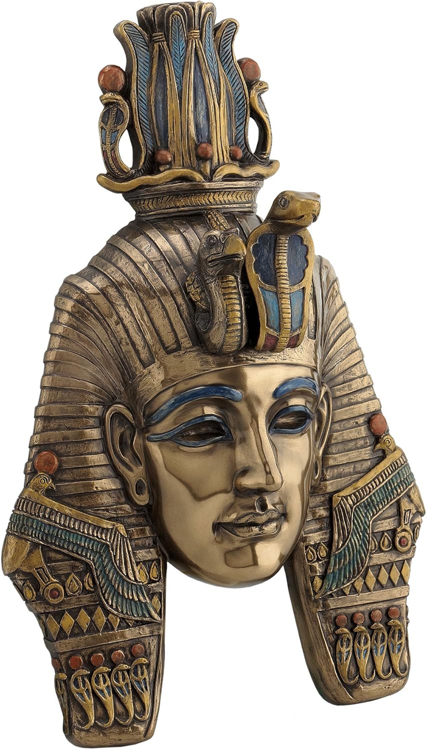 King TUT Tutankhamum Mask Egyptian Pharaoh Wall Plaque Sculpture